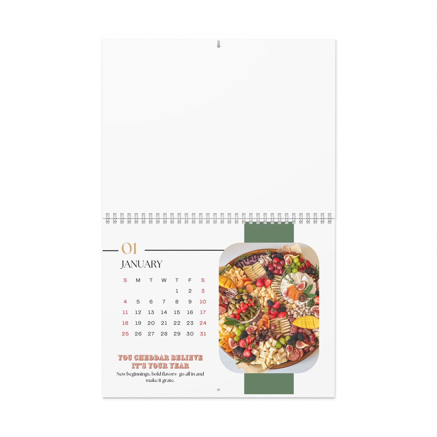 A Cheesy 2026 Calendar